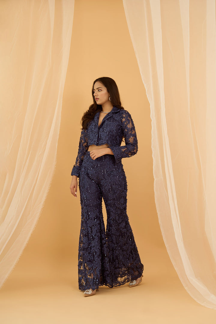Navy Blue Pearl Pant
