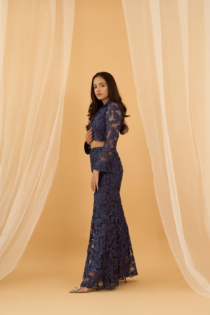 Navy Blue Pearl Pant