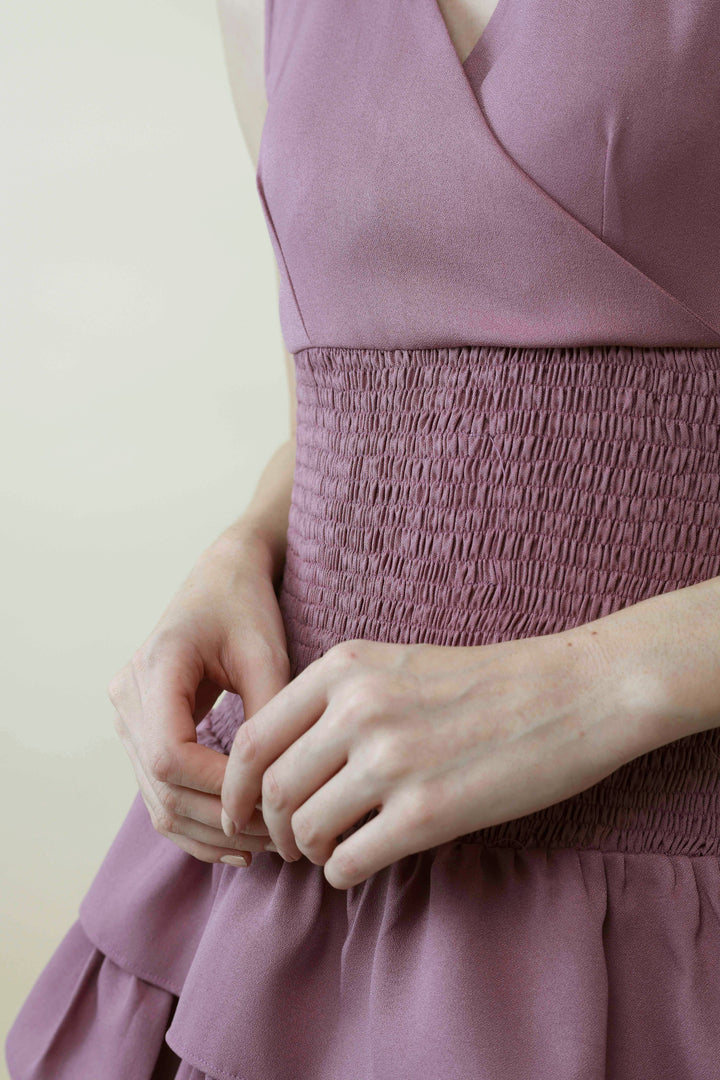 Fling mauve frill dress