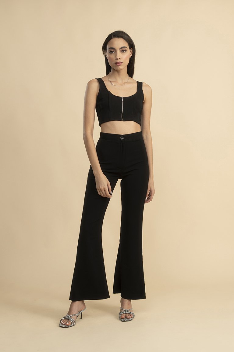 Classic Flared Black Pants