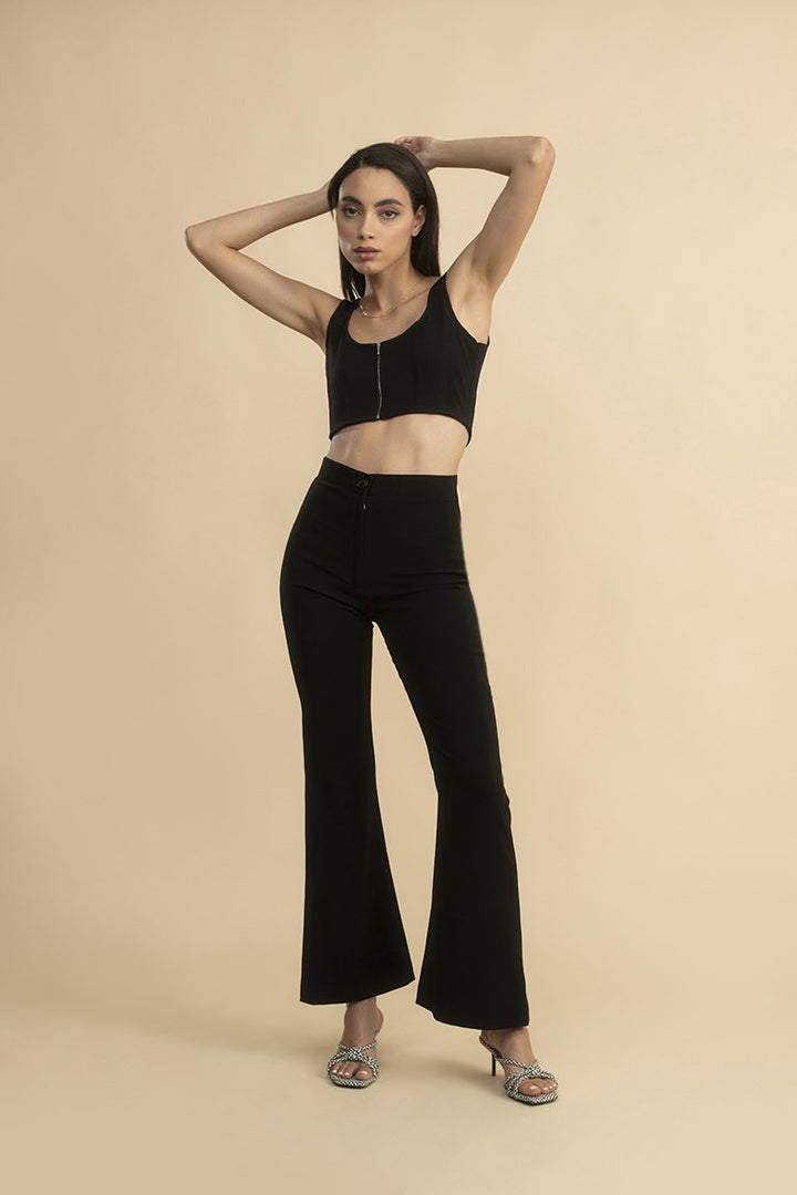 Classic Flared Black Pants