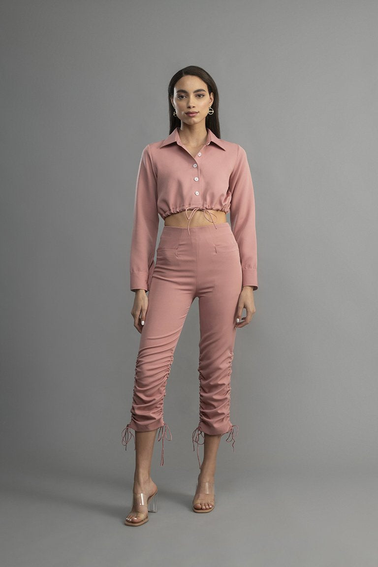 Comm Classic Drawstring Top Light Pink