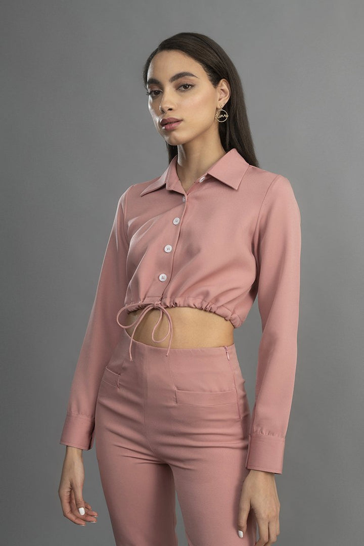 Comm Classic Drawstring Top Light Pink