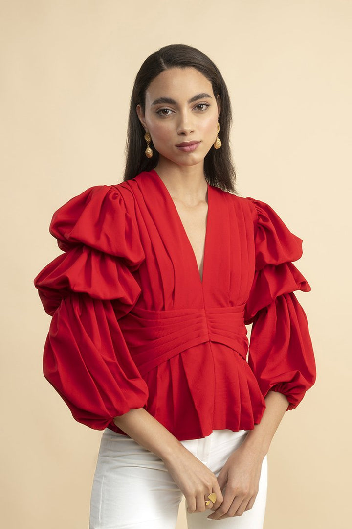 Fall In Love Red Puff Sleeve Top
