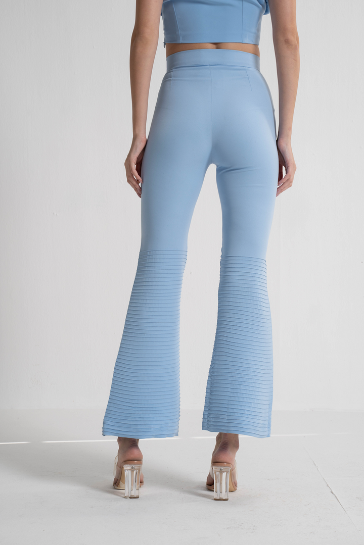 Powder Blue Pintucks Pants