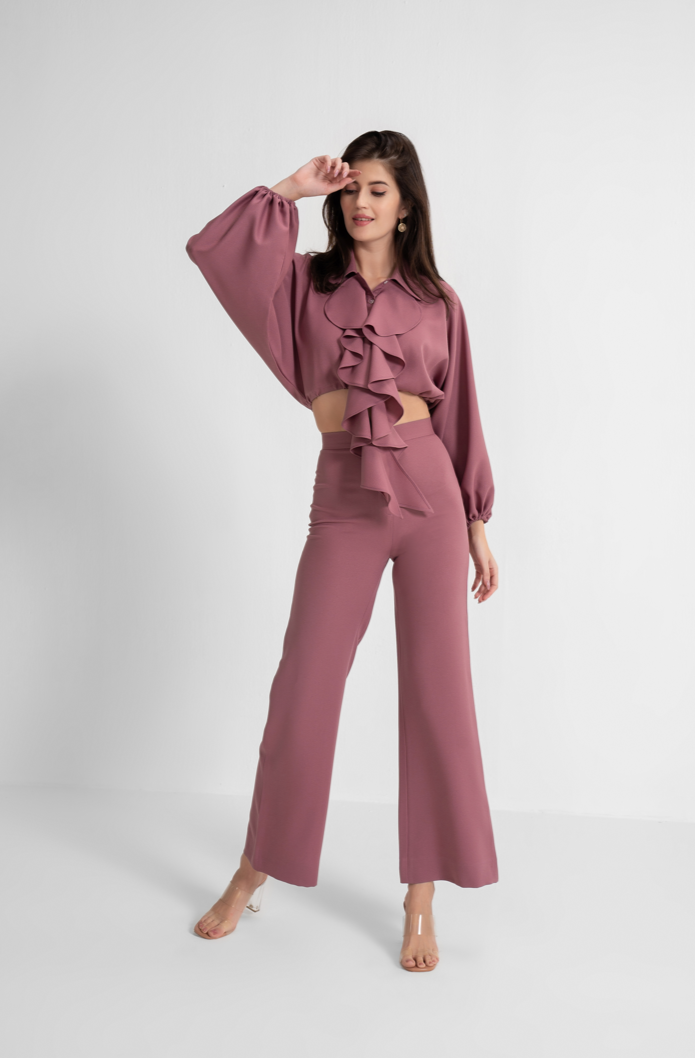 Love Ruffle Mauve Top