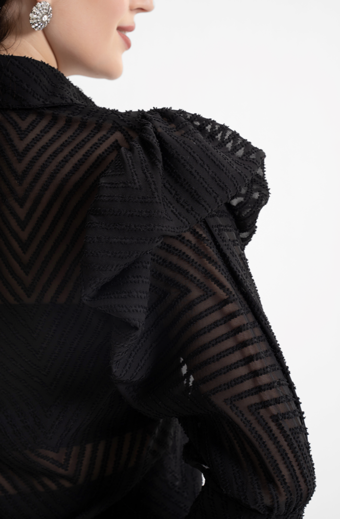 Textured Puff Sleeve Top