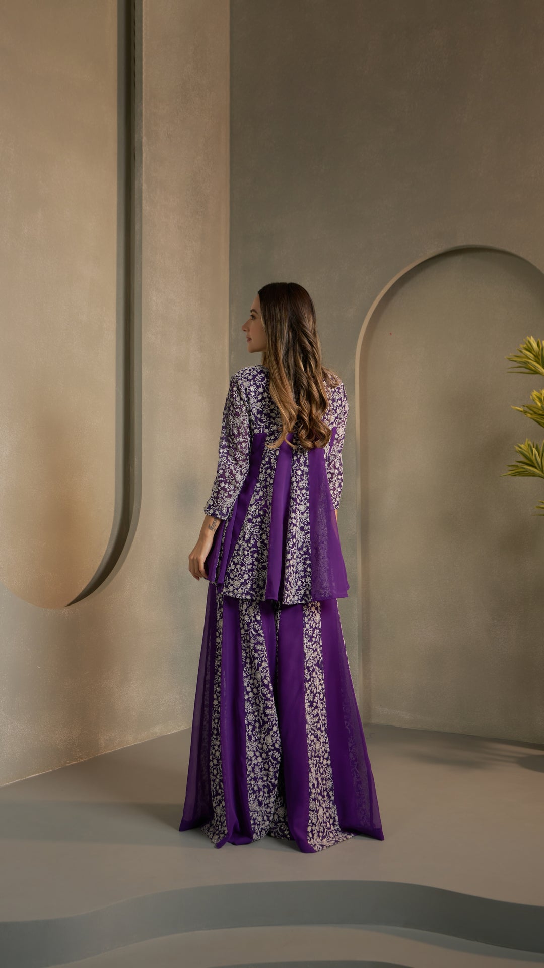 Purple Kali Kurta Coord