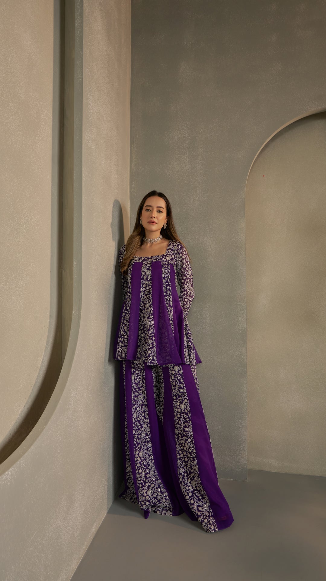 Purple Kali Kurta Coord