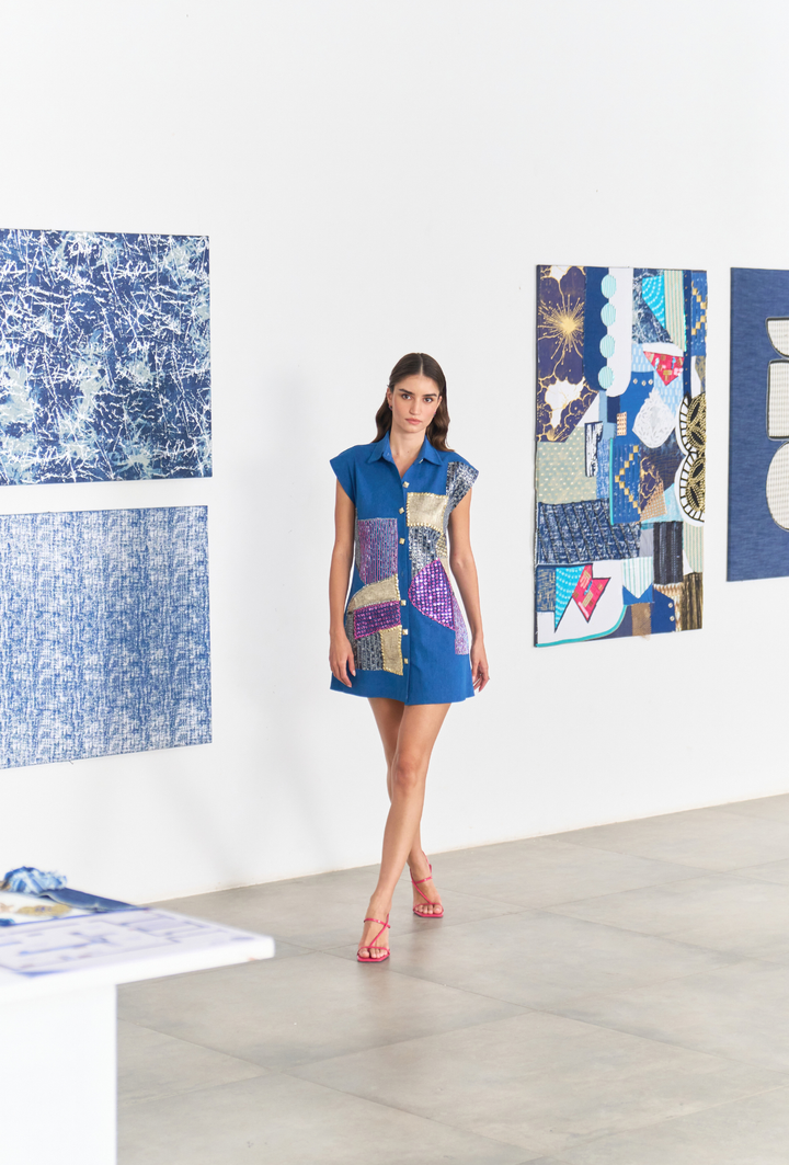 PATCHWORK EDIT DRESS