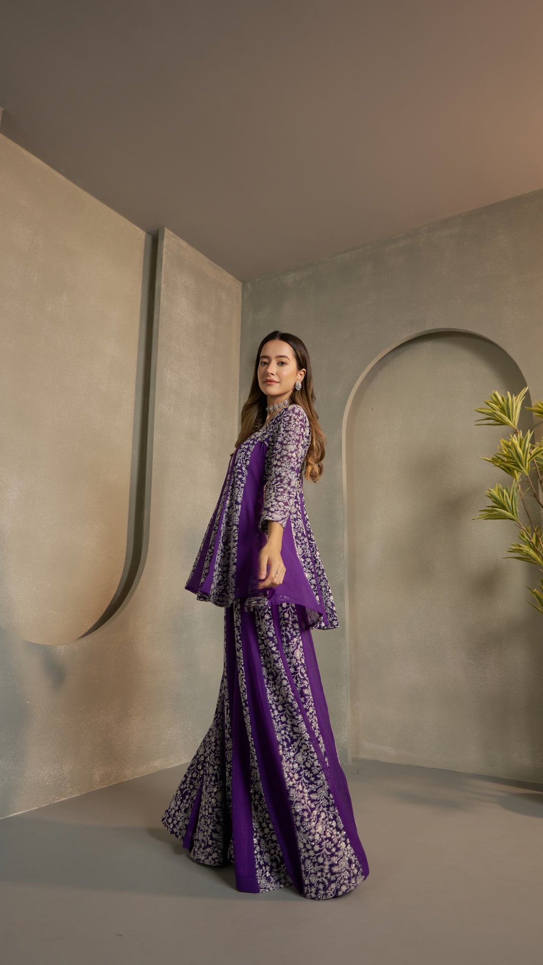 Purple Kali Kurta Coord