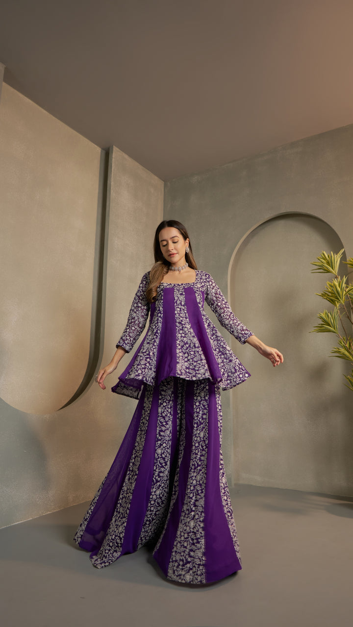 Purple Kali Kurta Coord