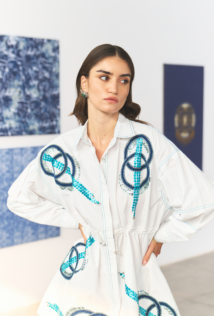 FRAME ME AQUA DRESS