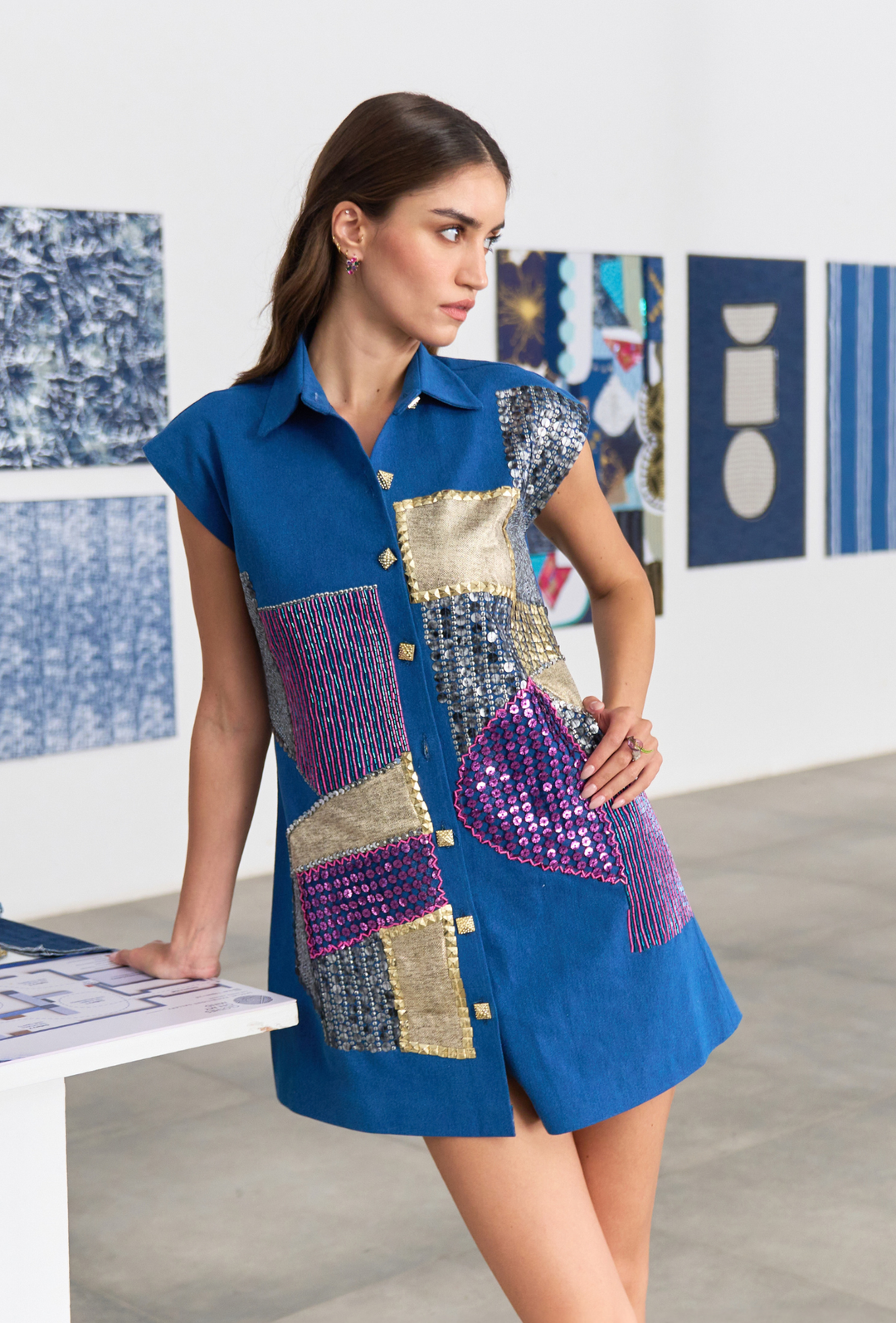 PATCHWORK EDIT DRESS