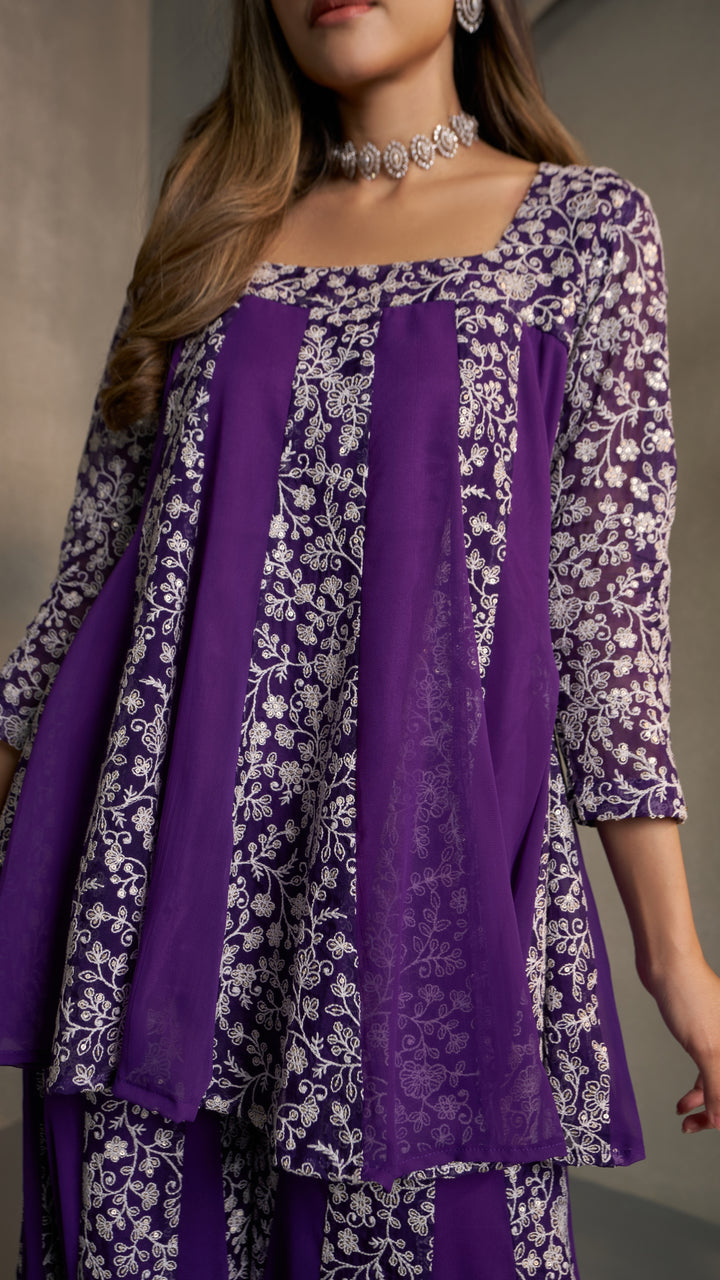 Purple kali kurta