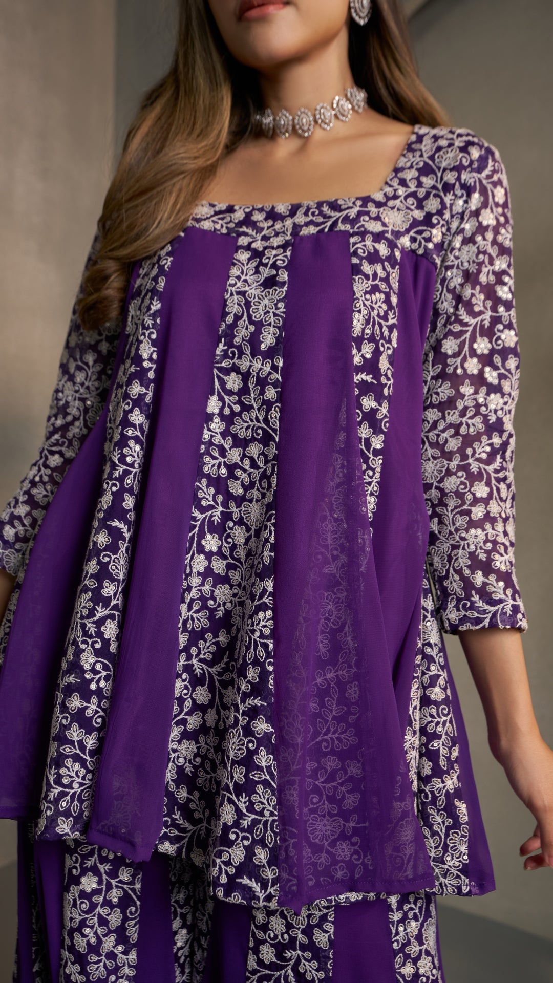 Purple Kali Kurta Coord