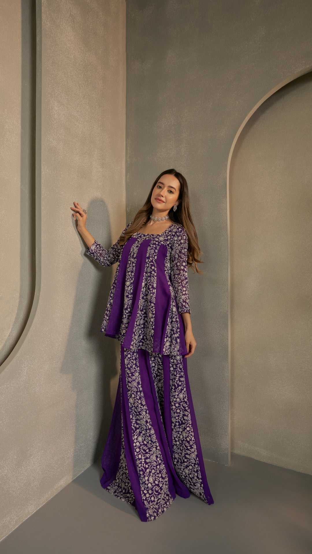 Purple Kali Kurta Coord