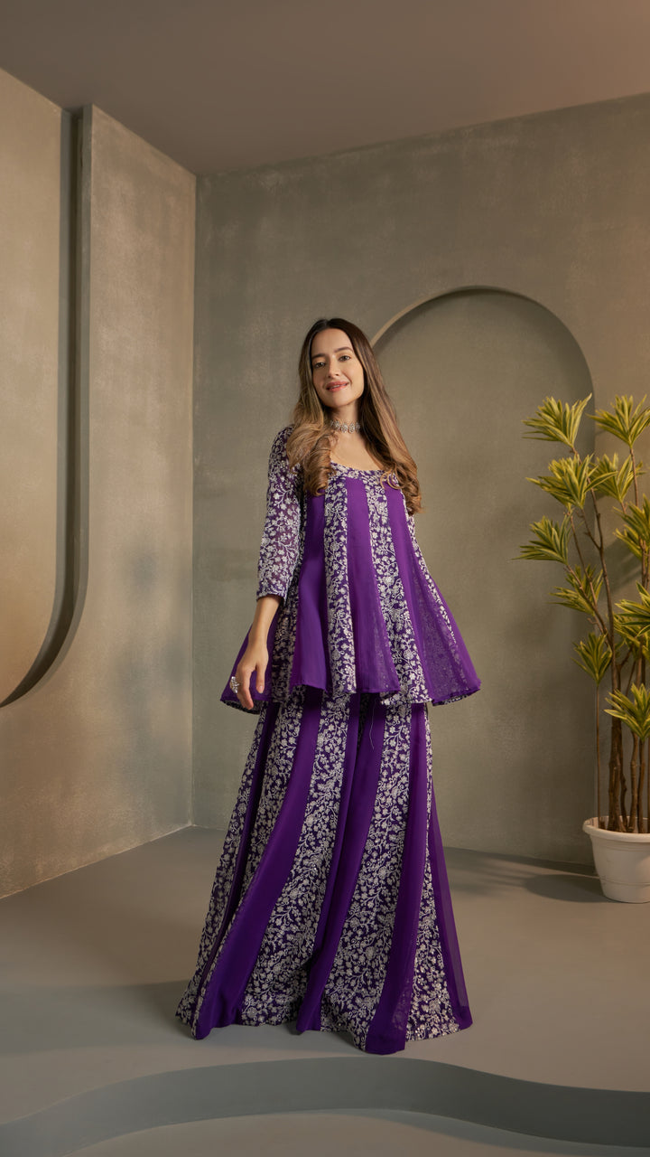 Purple Kali Kurta Coord