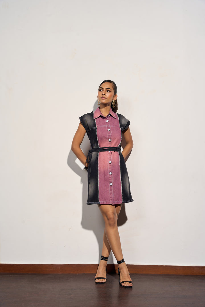 BOX OFFICE DENIM DRESS