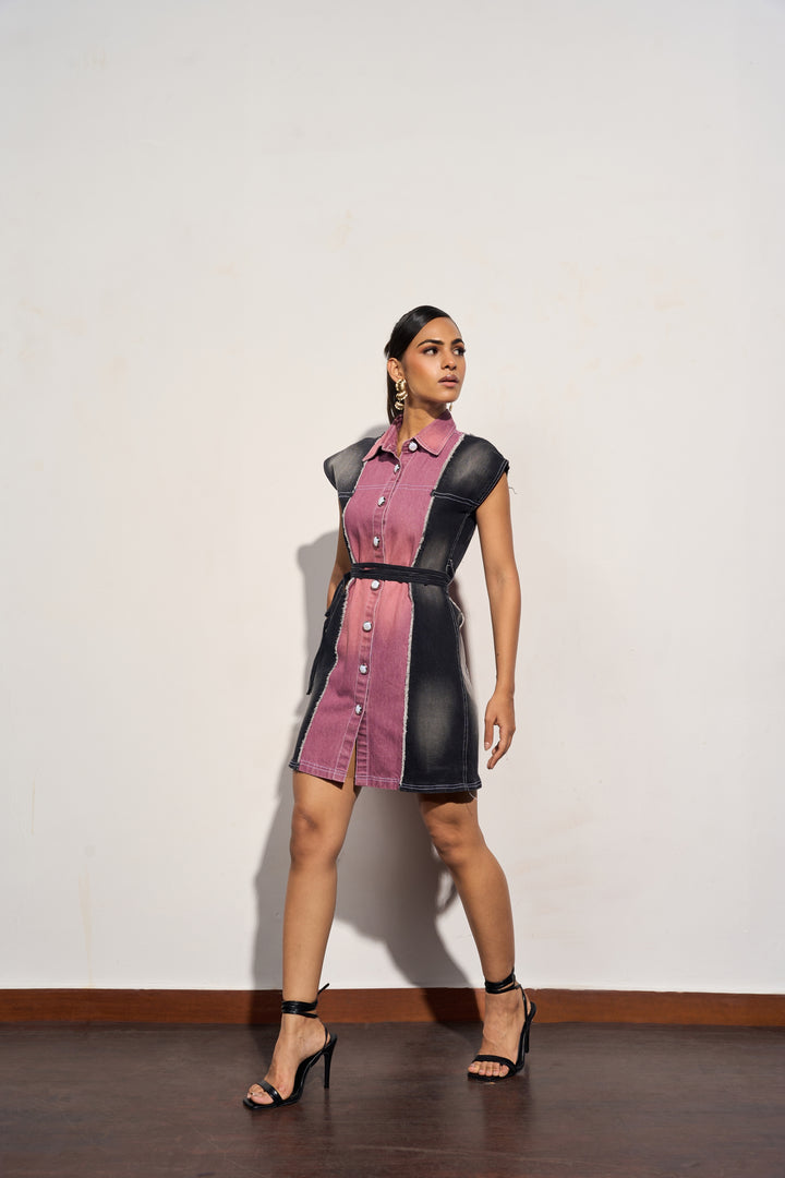 BOX OFFICE DENIM DRESS