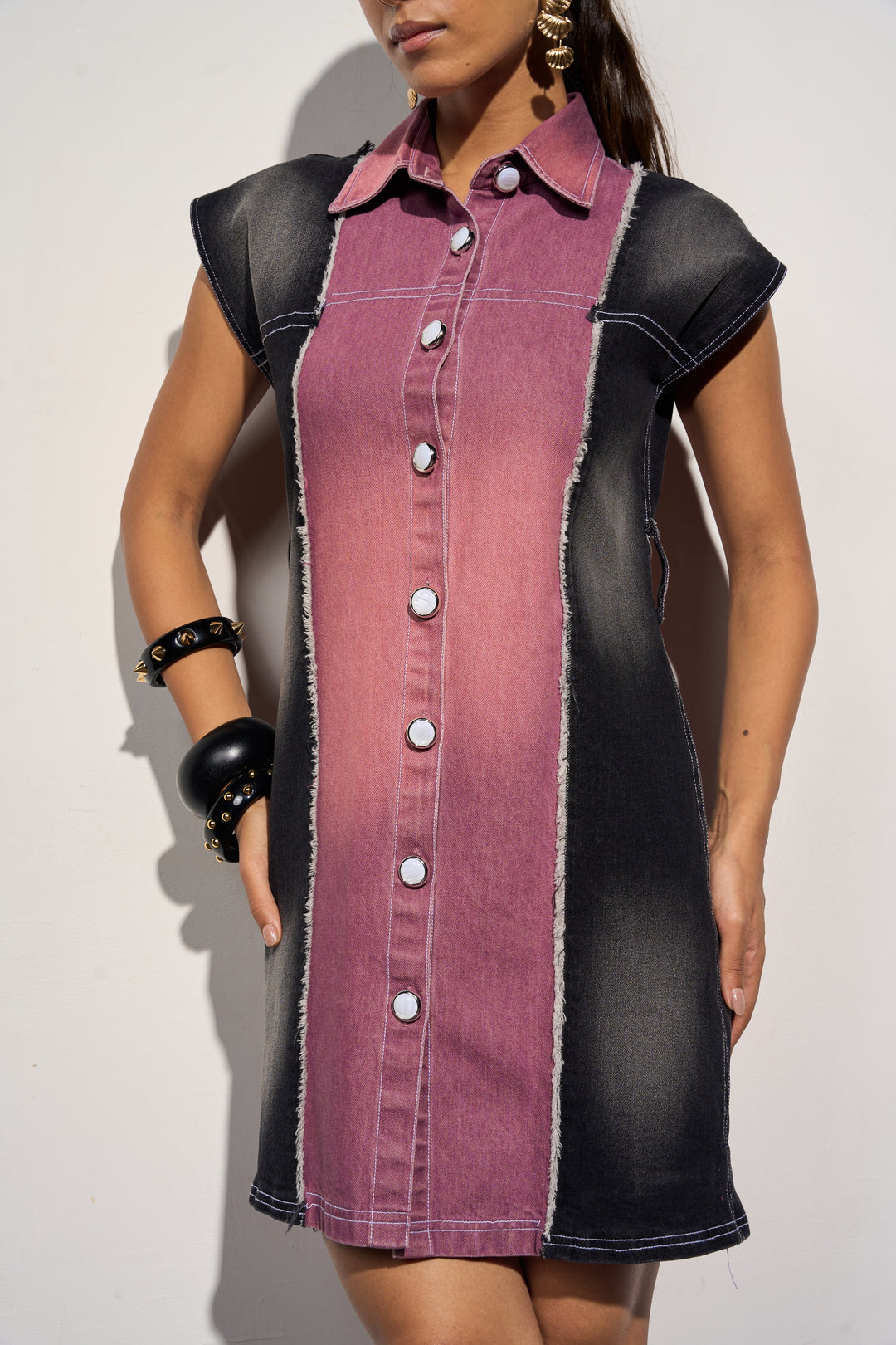BOX OFFICE DENIM DRESS