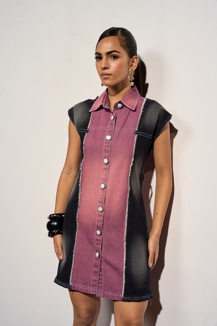 BOX OFFICE DENIM DRESS