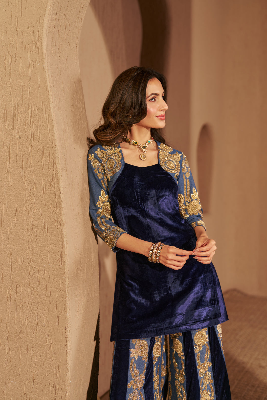 Celestial Denim Ensemble TOP