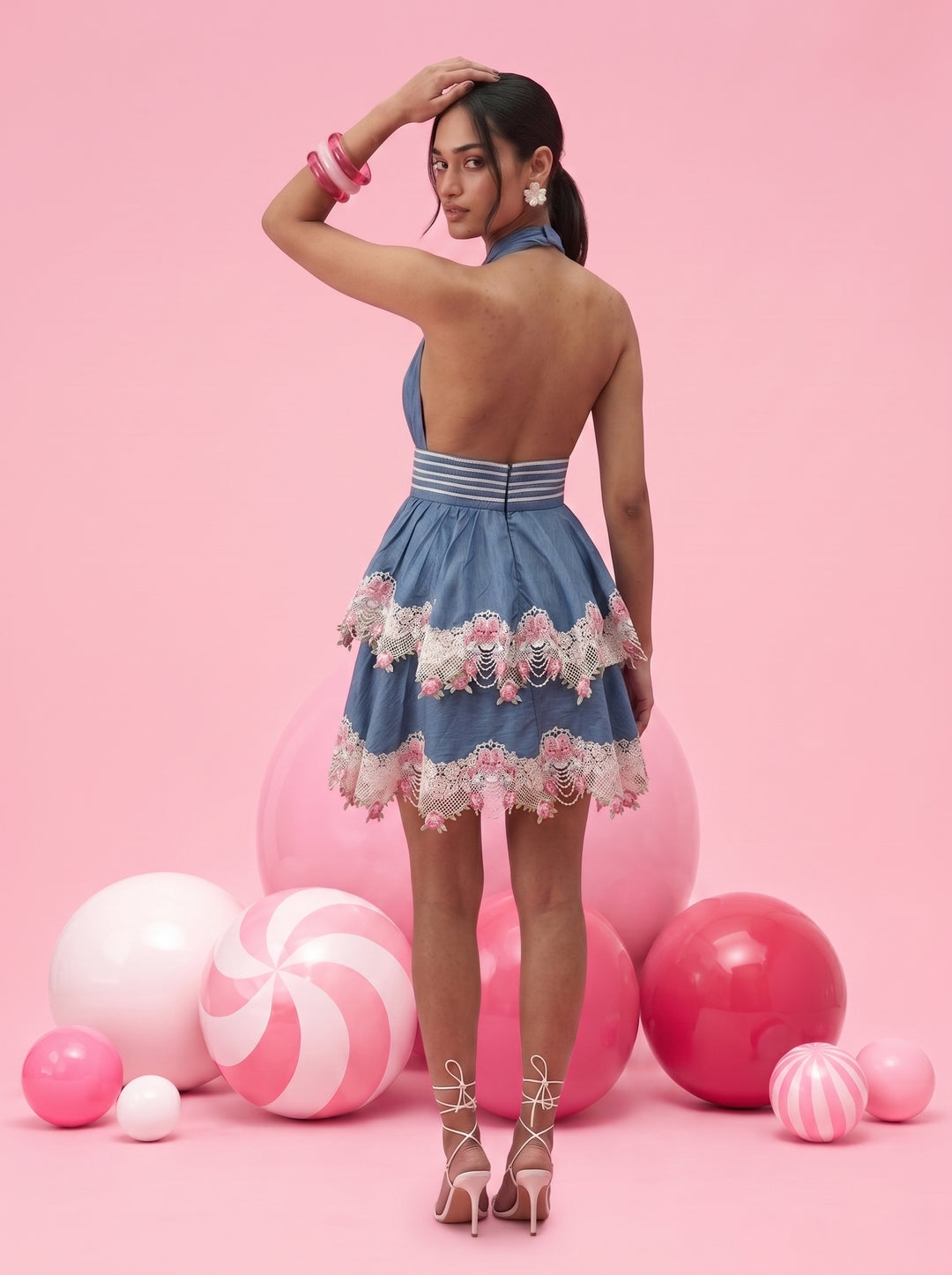 Blueberry halter dress