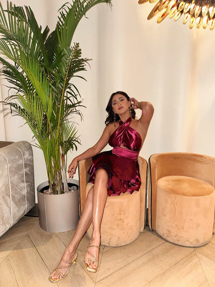 Krystal D'Souza in Fall in love halter Dress Makes You Smile