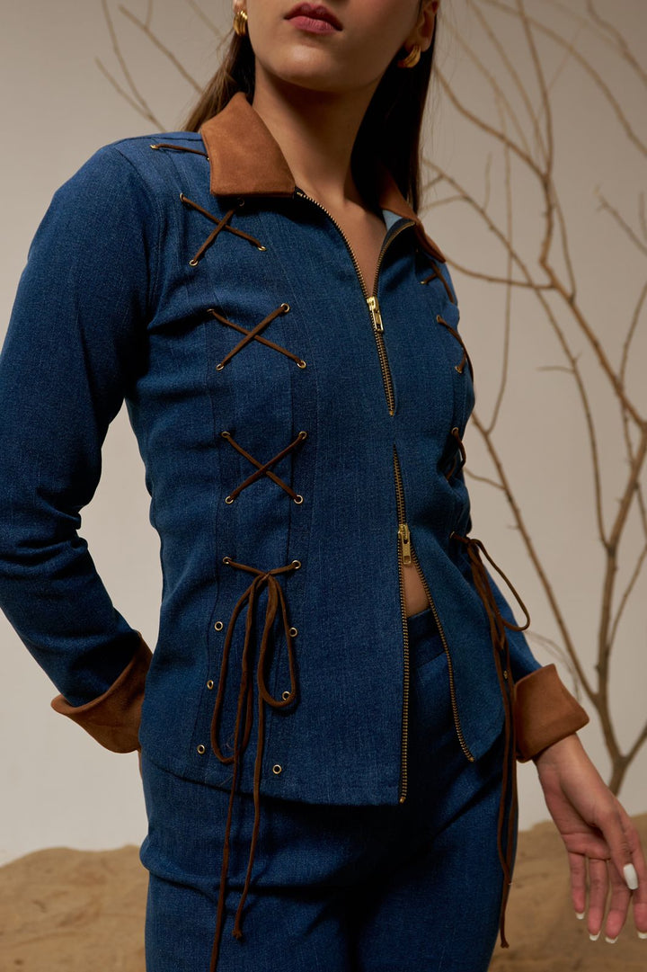 Rustic denim jacket