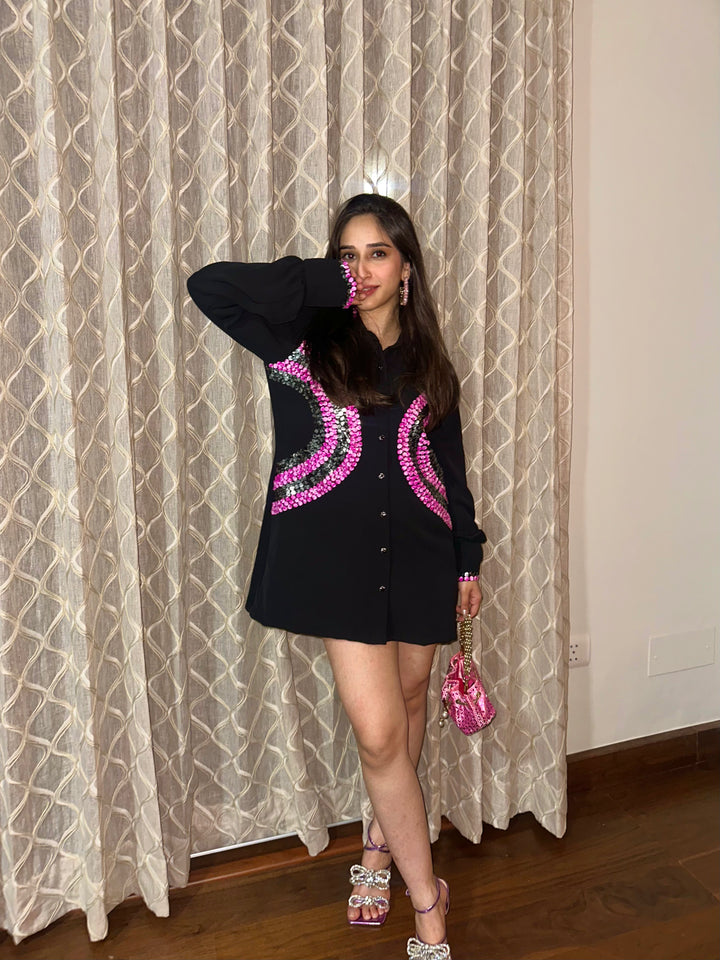 Razz-a-dazzle shirt dress