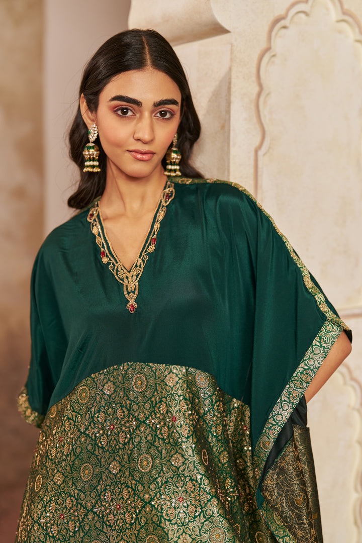 Emerald Elegance Kaftan