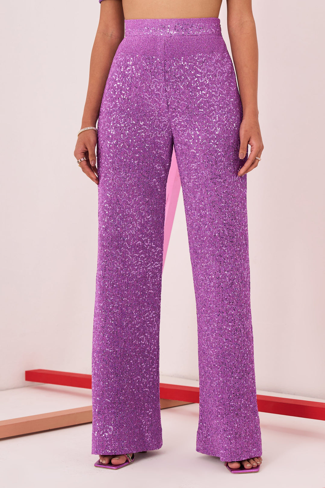 Purple shimmer pants